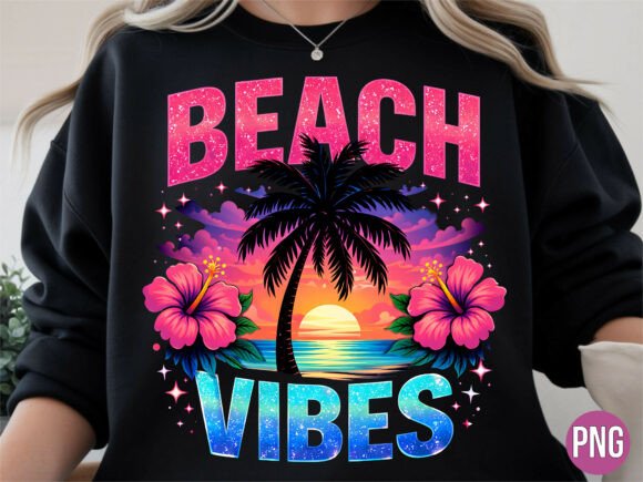 Download Beach Vibes Tropical Palm Sunset PNG - Beach vibes Collection