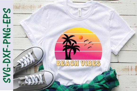 Download Beach Vibes Svg, Retro Summer Design - Premium Resources