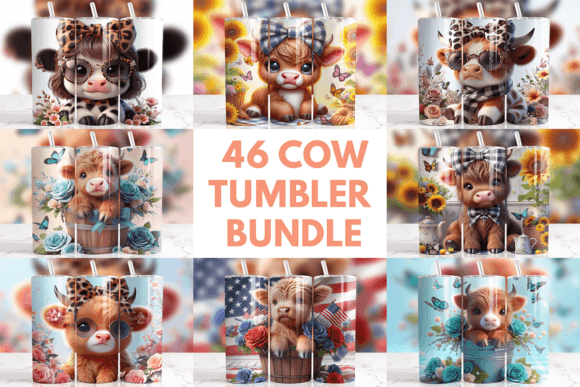 Download Cute Cow Tumbler Bundle - Premium Bundle