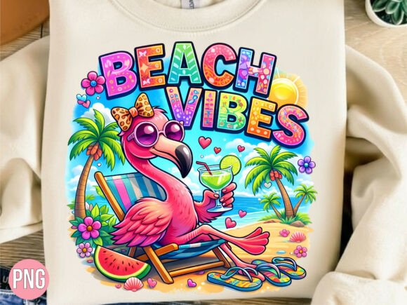 Download Beach Vibes Flamingo Summer Vacation PNG - Beach vibes Collection