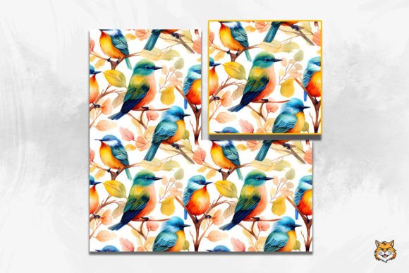 Download Watercolor Bird Seamless Pattern - Premium Resources