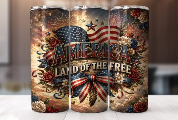 Download Patriotic America 20 Oz Tumbler Wrap PNG - 20 oz Collection