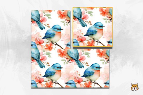 Download Watercolor Bird Seamless Pattern - Premium Resources