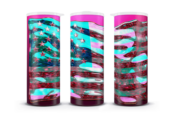 Download Glossy USA Flag 20 Oz Skinny Tumbler Png - 20 oz Collection